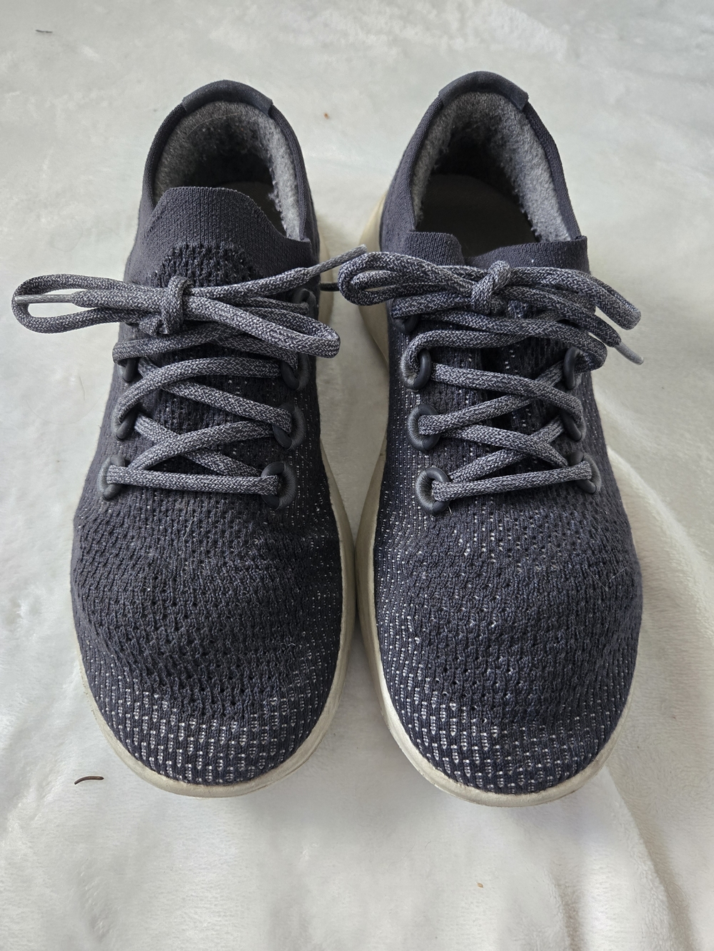 allbirds Women's Dark Gray Knit Lace-Up Sneakers